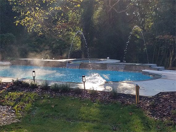 Heat up your swimming pool today! Heater replacement and installation for inground pools. Call 410-242-2264.